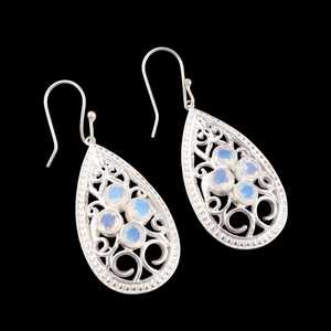 Milky <b>Opal</b> Gemstone 925 Sterling Silver Gold Plated <b>Stud</b> <b>Earrings</b> IGI Certified Elegant Anniversary Gift for Women - Product Image 4