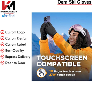 Gants en cuir à 5 doigts, laine de qualité supérieure, isolés, pour le ski alpin, gants d'hiver pour hommes et femmes, durables, chauds, résistants à l'eau, par temps froid - Product Image 4