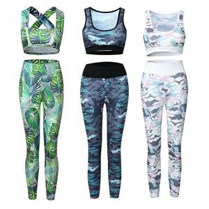 Ensemble de yoga sans couture à carreaux pour femmes, 2/3/5 pièces, vêtements de sport de gym, débardeur sans manches, leggings taille mi-haute, respirant, 100% coton, entraînement - Product Image 6