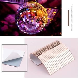 Mini Piastrelle <span class=keywords><strong>a</strong></span> Mosaico Quadrate in Vetro, <span class=keywords><strong>Specchio</strong></span> Dorato Autoadesivo per Fai da Te, Decorazione Natalizia <span class=keywords><strong>a</strong></span> Sfera 10x10 - Product Image 3