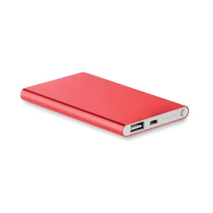 พาวเวอร์แบงค์ POWERFLAT Ultra Slim ผลิตจากอะลูมิเนียมที่ยั่งยืน พร้อมพอร์ต USB/MICRO USB สำหรับกิจกรรมส่งเสริมการขาย - Product Image 4