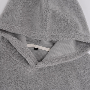 Venta al por mayor Teddy Fleece Cotton Men Hoodie Custom Street Wear Men Cotton Spandex Hoodies Pullover Sudadera Hoodies - Product Image 3