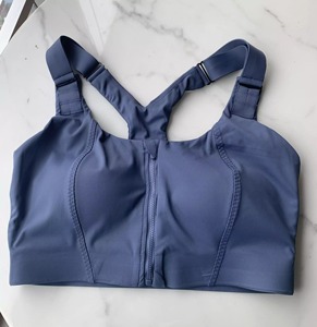 Sujetador deportivo personalizado de talla grande para mujer, ropa de gimnasio, Fitness, con cremallera frontal, correas ajustables, gran oferta - Product Image 3