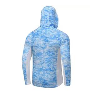 Custom Outdoor <b>Fishing</b> <b>Hoodie</b> With Full Hood Mask Long Sleeve Quick Dry Sublimated Printed Shirt Hoodies - Product Image 2