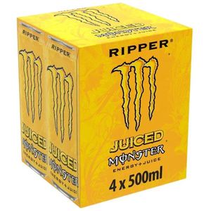 Bebida Energética Monster Juiced Ripper, Latas de 500 ml, Paquete de 12, Alto Contenido de Cafeína, Sabores Frutales, Aumenta la Energía, Bebida Refrescante - Product Image 4