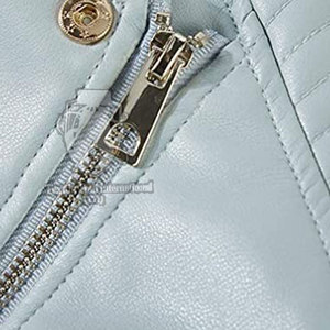 Nouvelle arrivée Veste en cuir d'hiver pour femmes avec fermeture éclair / Conception de col rabattu personnalisée Veste en cuir véritable pour femmes - Product Image 5