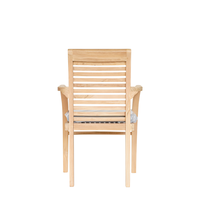 Chaises de salle à manger ergonomiques modernes en teck massif avec dossier, idéales pour la maison, le bureau, l'appartement et la villa – Offre Spéciale