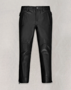 Pantalones Capri de cuero genuino para mujer, transpirables de talla grande, a prueba de viento, piel de cordero con borlas a la moda, pantalones de estilo informal - Product Image 6