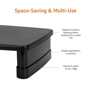 基本高さ調節可能な正方形のコンピューターモニターライザーデスクスタンド収納引き出し首の歪みがモニターに対応 - Product Image 3