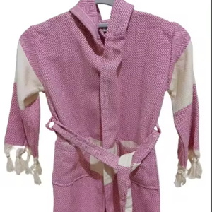 Enfants doux coton turc à capuche peignoir diamant modèle bonne qualité coloré peignoir maison hôtel Spa bain séchage rapide - Product Image 1