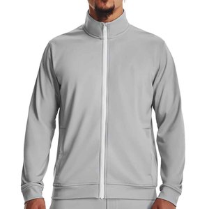 Nueva y elegante chaqueta transpirable de poliéster Spandex con cremallera frontal y cuello levantado para hombres, chaquetas para hombres - Product Image 1