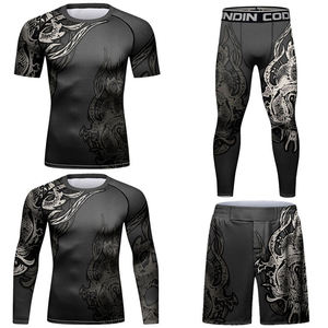 Combinaisons de sport, shorts MMA, rashguard sublimé, vêtements de compression BJJ, rashguard de boxe pour homme, ensembles respirants - Product Image 1