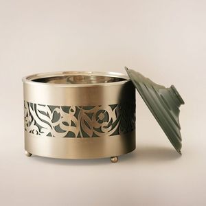 Casserole de conception du Moyen-Orient pour le Ramadan Chauffe-plats en métal spécial avec support de casserole arabe Pot chaud de buffet en acier inoxydable - Product Image 2