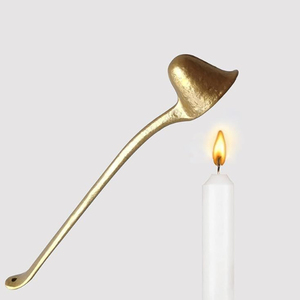 Gold Finished Iron Metal <b>Candle</b> Snuffer With Long Handle For Home Decoration <b>Candle</b> <b>Wick</b> Snuffer <b>Candle</b> Extinguisher Tool - Product Image 1