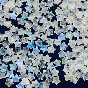 Cuentas de piedras preciosas talladas en estrella facetada de piedra lunar arcoíris Natural, cuentas sueltas talladas de 10MM para fabricación de joyas a precio mayorista - Product Image 2