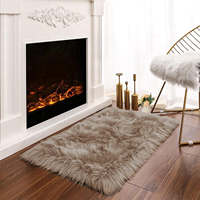 Alfombra Moderna Personalizada de Seda y Lana, Felpuda, de 5-6 mm de Altura de Pelo, Súper Suave, Grande, con Base de PVC, para Sala de Estar, Dormitorio y Hogar