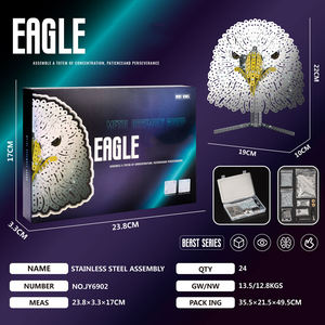 <span class=keywords><strong>Puzzle</strong></span> <span class=keywords><strong>mécanique</strong></span> en <span class=keywords><strong>métal</strong></span> <span class=keywords><strong>3D</strong></span>, tête d'aigle miniature, en acier inoxydable, jouet artisanal, blocs de construction pour enfant - Product Image 6
