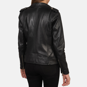 Chaqueta de Cuero para Mujer al por Mayor, Chaqueta de Cuero de Manga Larga, Diseño OEM, Logotipo Personalizado, Chaquetas de Cuero Transpirables para Mujer - Product Image 5