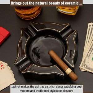 Cendrier en céramique de luxe résistant à la chaleur, fait à la main, pour la maison et le salon - Product Image 4