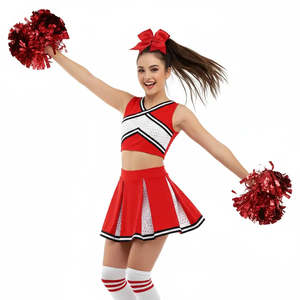 Costume pour enfants Pom Pom Girl imprimé en polyester - Product Image 4