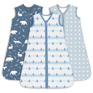 Sacco Nanna Unisex per Neonati OEM ODM Ecologico Senza Maniche in Cotone di Bambù per Tutte le Stagioni Sacco a Pelo Avvolgente per Bambini a 2 Vie - Product Image 2