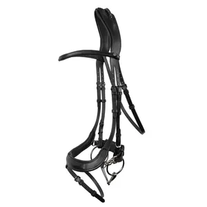 Manufacturer Sale Horse Riding Equipment Montar Bretagne Bridle with stainless steel buckles at affordable price weight smart