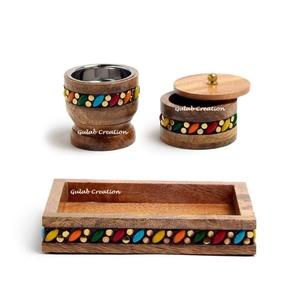Handcrafted Wood and Resin <b>Incense</b> Burner Bakhoor Set Decorative Holder and <b>Box</b> for Home Fragrance, Gifting, Arabic Ritual Use - Product Image 2