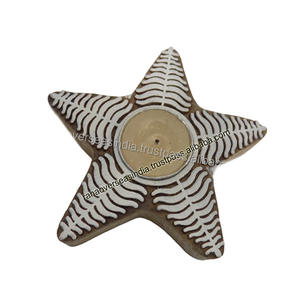 <b>Star</b> Shape Wooden Tea <b>Light</b> Holder for Diwali Party Events Anniversary and Wedding Table Decoration - Product Image 4