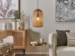 Vietrustic โคมไฟสำหรับติดเพดาน, โคมไฟหวายไม้ไผ่โคมไฟในร่มดีไซน์ใหม่ - Product Image 5