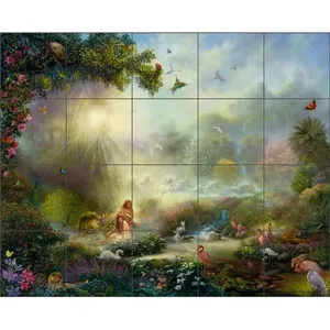 ภาพจิตรกรรมฝาผนังเซรามิกสวนของ Eden TDA032 dubois ศิลปะทางศาสนากระเบื้องกันน้ำสำหรับตกแต่งผนัง - Product Image 1