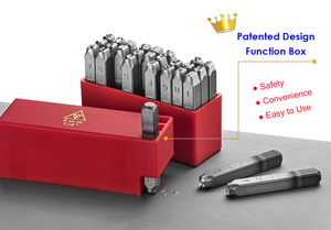Juego de punzones numéricos de acero de 7 mm (9/32 pulgadas) 0-9, 9 piezas, Cr-V 6150 HRC 58-62, para marcado VIN, venta al por mayor, OEM/ODM, Taiwán - Product Image 6