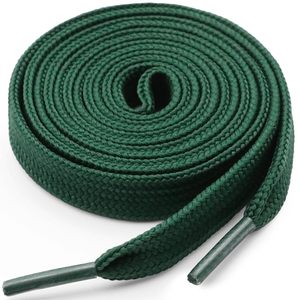 Athletic Flat Polyester Shoelaces for <b>Boots</b> Dark Green - Product Image 4