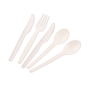 Juego de Cubiertos de Almidón de Maíz a <span class=keywords><strong>Precio</strong></span> de Fábrica, Tenedor, Cuchara y Cuchillo de Almidón de Maíz para Fiestas - Product Image 2