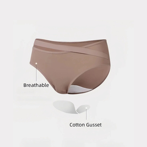 Hot Selling Sports Seamless Underwear Womens Mid Waist Letter Printing Cotton Breathable Hip Lift Thong <b>Panties</b> Factory - Product Image 2