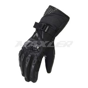 Gants de moto longs et courts en cuir haute durabilité pour femmes pour l'hiver avec un ajustement confortable - Product Image 1