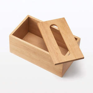 กล่องใส่กระดาษทิชชู่ทำจากไม้ธรรมชาติพิมพ์สีทองเคลือบเงาสำหรับบ้านหรือสำนักงาน - Product Image 1