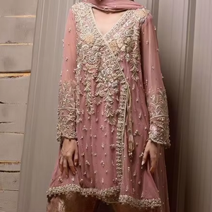 Stylish Kurta with Garara---<b>Dress</b> <b>for</b> Party-wear-<b>dress</b> with Beautiful--applique Work <b>for</b> Party/ Wedding =2021 - Product Image 5