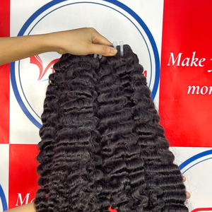 Extensions de cheveux humains vietnamiens trame cheveux bouclés birmans noirs 100% cheveux humains vietnamiens bruts de très haute qualité - Product Image 5