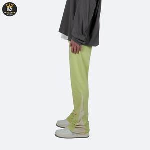Ropa deportiva de invierno de tendencia para hombre, pantalones de chándal acampanados de algodón pesado con tela de lona de rizo apilada de cintura alta - Product Image 4