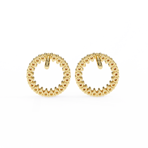 Boucles d'oreilles uniques en or 18 carats avec diamant de laboratoire, boucles d'oreilles de qualité supérieure - Product Image 2