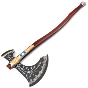 ขวานขวานโทมาฮอว์กทำด้วยมือทำจากสเตนเลสสตีลสลักเป็นเทพเจ้าแห่งสงคราม - Product Image 3