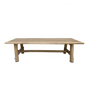 โต๊ะอาหารไม้สักแท้ ทำมือ เป็นมิตรกับสิ่งแวดล้อม สไตล์มินิมอล โมเดิร์น พับได้ รูปทรงสี่เหลี่ยมผืนผ้า สำหรับใช้ในบ้านและโรงแรม - Product Image 2