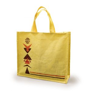 Bolsa de compras de yute ecológica en varios tamaños, estilos, diseños y colores con diseño de impresión de logotipo personalizado para compras de comestibles - Product Image 1