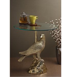 Mesa auxiliar de café de metal de diseño moderno, redonda, de calidad antigua, tamaño personalizado, de aluminio y latón. - Product Image 5