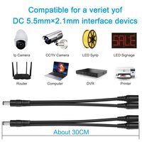 Adaptateur de prise de courant continu 5,5x2,1 mm mâle/femelle 12V FPC PCB IP67 RF/UHF pour système d'énergie solaire, caméra de sécurité domestique CCTV