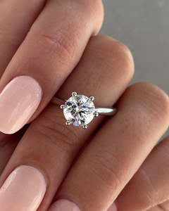 Anillo de Compromiso de 6 Garras para Mujer, Oro Amarillo Sólido de 18K, Corte Solitario Brillante, Diamante Cultivado en Laboratorio, Proveedor Mayorista, ODM - Product Image 6