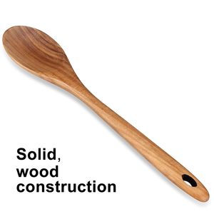 Cuchara de Madera Tallada GUIDE con Logotipo Personalizado, Acabado Espejo, Madera de Acacia, Mango Largo, Utensilio de Cocina Ecológico para Regalos - Product Image 3