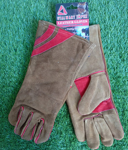 Gants de soudage en cuir de vachette longs personnalisés Manipulation des animaux Barbecue Protection du travail 226 - Product Image 1