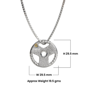 Colgantes de joyería fina en forma de rueda de encanto completamente helados con diamantes cultivados en laboratorio de corte brillante redondo en plata de ley 925 - Product Image 4