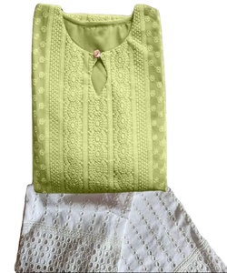 Mujeres musulmanas Casual Off White Maxi Boutique islámica cosido traje de césped para Eid Party Ramadan Wear vestido de moda pakistaní - Product Image 1